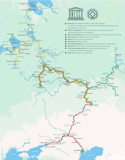 Карта круизных маршрутов